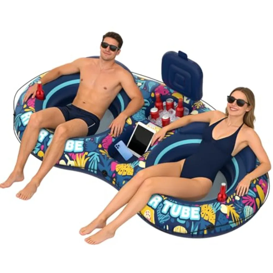 Pool floats for adults heavy-duty inflatable river raft with backrests built-in cooler and 2 cup holders blue and gray 5-in-1 f
Pool floats for adults heavy-duty inflatable river raft with backrests built-in cooler and 2 cup holders blue and gray 5-in-1 f