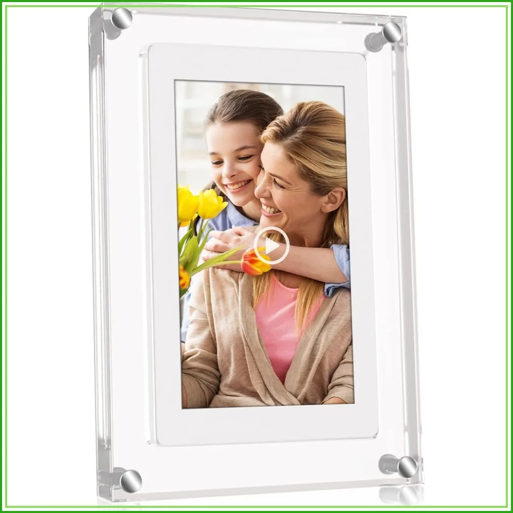 5 Inch Acrylic Video Picture Frame with 4GB Memory, Digital Motion Loop Player with Sound, Rechargeable Desktop Display for Home Decor, Pet Memorial, No WiFi Needed
5 Inch Acrylic Video Picture Frame with 4GB Memory, Digital Motion Loop Player with Sound, Rechargeable Desktop Display for Home Decor, Pet Memorial, No WiFi Needed