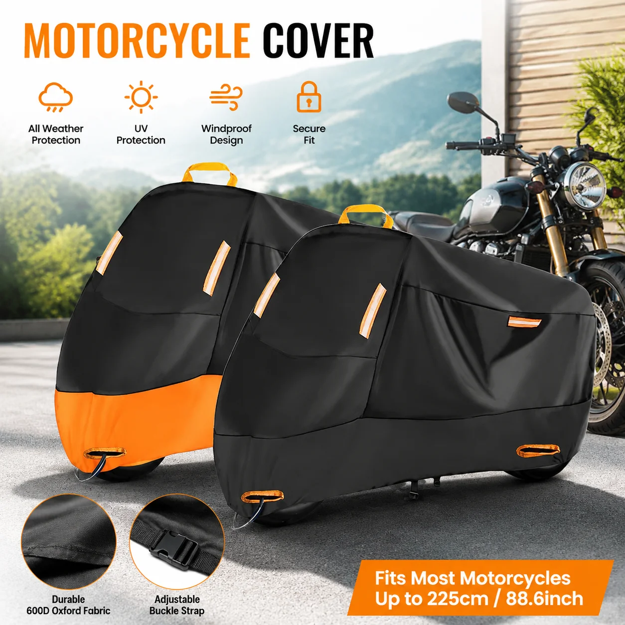NEW Motorcycle Cover Outdoor Waterproof Tarpaulin Thickened Polyester UV Protective Cover for Motorcycle Scooters
NEW Motorcycle Cover Outdoor Waterproof Tarpaulin Thickened Polyester UV Protective Cover for Motorcycle Scooters