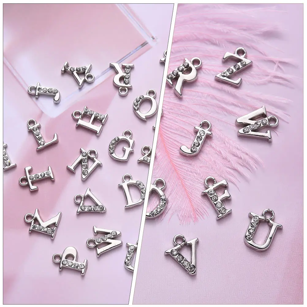 26 шт. подвески с алфавитом, декоративные подвески с буквами, ожерелье «сделай сам», браслет, брелок, кулон, ювелирные аксессуары, кулон с алфавитом
26 шт. подвески с алфавитом, декоративные подвески с буквами, ожерелье «сделай сам», браслет, брелок, кулон, ювелирные аксессуары, кулон с алфавитом