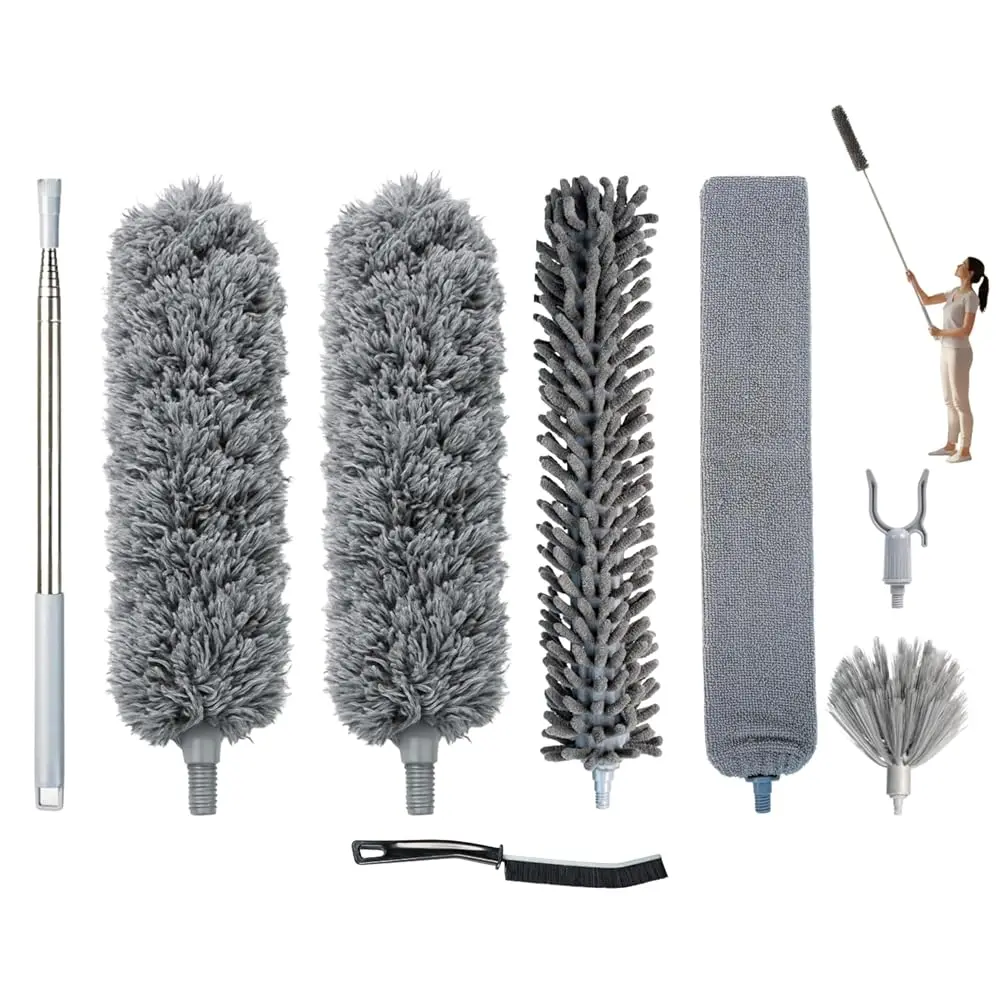 Microfiber Feather Duster with Extension Pole 100 Inches, (8 PCS), Cleaning Brush, Dusters for Cleaning High Ceilings, Cobweb
Microfiber Feather Duster with Extension Pole 100 Inches, (8 PCS), Cleaning Brush, Dusters for Cleaning High Ceilings, Cobweb
