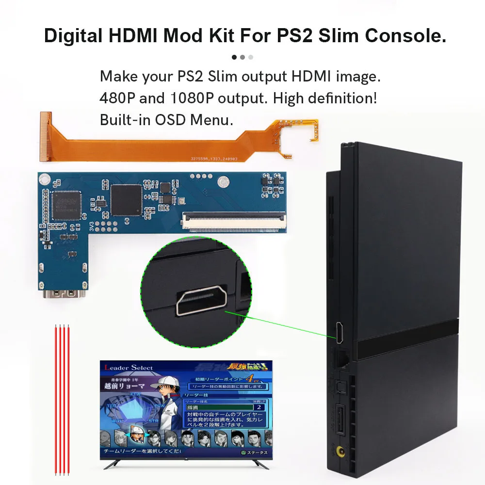 Hispeedido для Sony PS2 Slim Digital HDMI Mod Kit Digital to Digital HDMI Kit для тонкой консоли PS2
Hispeedido для Sony PS2 Slim Digital HDMI Mod Kit Digital to Digital HDMI Kit для тонкой консоли PS2