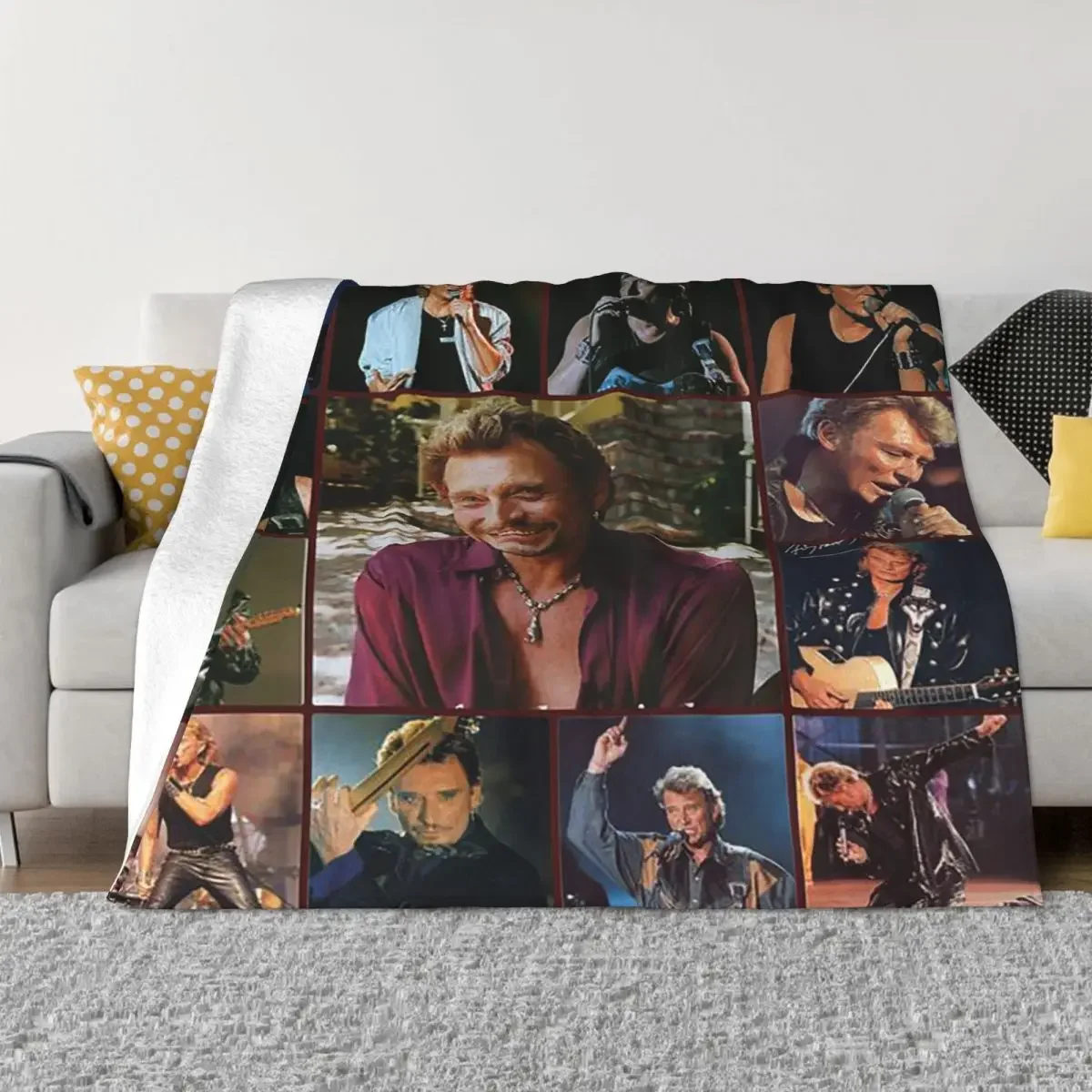 Rock Star Johnny Hallyday Plaid Blankets Fleece Spring Autumn French Singer Super Soft Throw Blanket for Bedding Car Bedspreads
Rock Star Johnny Hallyday Plaid Blankets Fleece Spring Autumn French Singer Super Soft Throw Blanket for Bedding Car Bedspreads