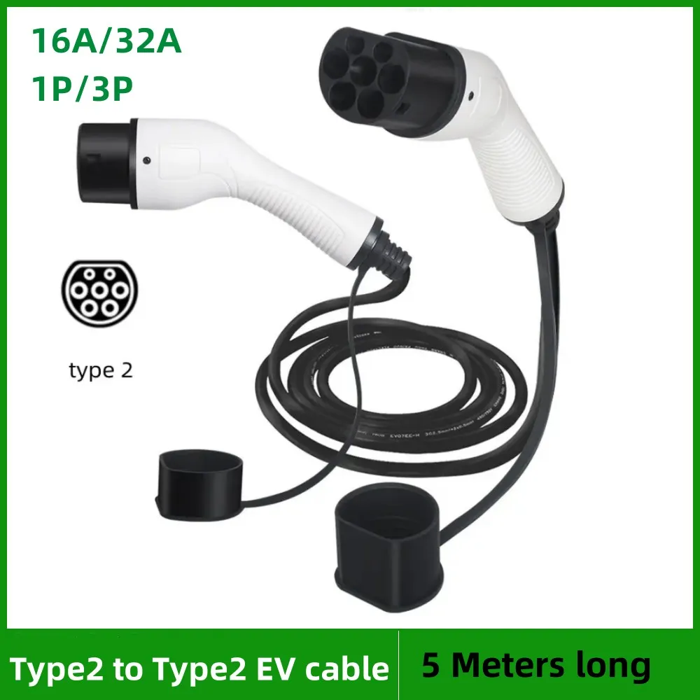 16A/32A EV Charging Cable Type 2 22kw 5m Type2 to Type2 3Phase 200V-450V Use forType 2 Electric Vehicles Charging
16A/32A EV Charging Cable Type 2 22kw 5m Type2 to Type2 3Phase 200V-450V Use forType 2 Electric Vehicles Charging