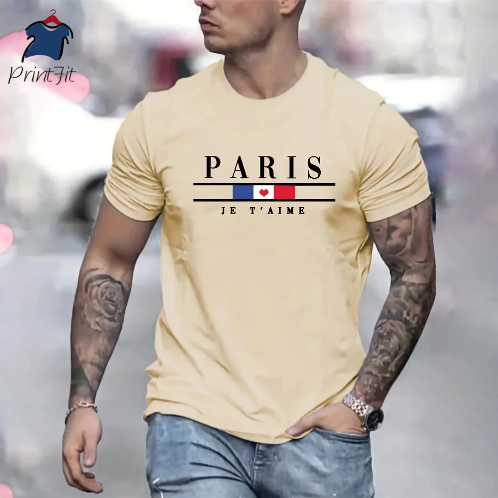 Летняя мужская хлопковая футболка с принтом Harajuku High Street Paris, дышащая, впитывающая пот, повседневная модная мужская трикотажная одежда, уличная одежда
Летняя мужская хлопковая футболка с принтом Harajuku High Street Paris, дышащая, впитывающая пот, повседневная модная мужская трикотажная одежда, уличная одежда