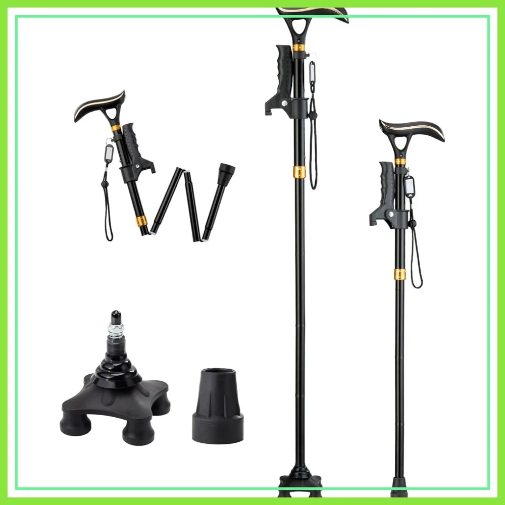 LED Folding Walking Cane Adjustable Aluminum with Light and Alarm for Seniors
LED Folding Walking Cane Adjustable Aluminum with Light and Alarm for Seniors
