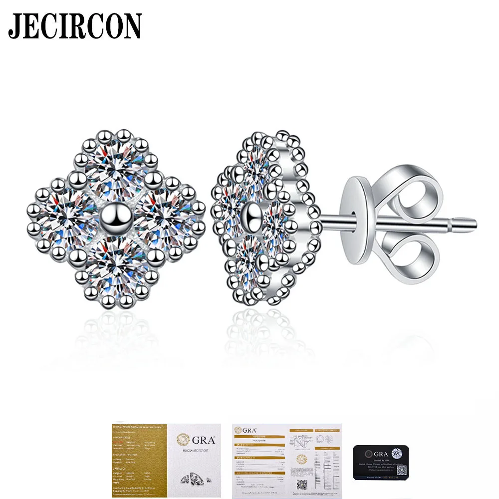 JECIRCON Full Moissanite Stud Earrings for Women 100% S925 Sterling Silver High-end Ear Jewelry Light Luxury Simple Versatile
JECIRCON Full Moissanite Stud Earrings for Women 100% S925 Sterling Silver High-end Ear Jewelry Light Luxury Simple Versatile