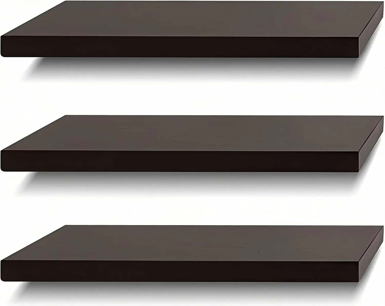 Floating Shelves Wall Shelf Solid Wood for Bathroom Bedroom Kitchen Set of 3, Espresso Wall Shelves
Floating Shelves Wall Shelf Solid Wood for Bathroom Bedroom Kitchen Set of 3, Espresso Wall Shelves