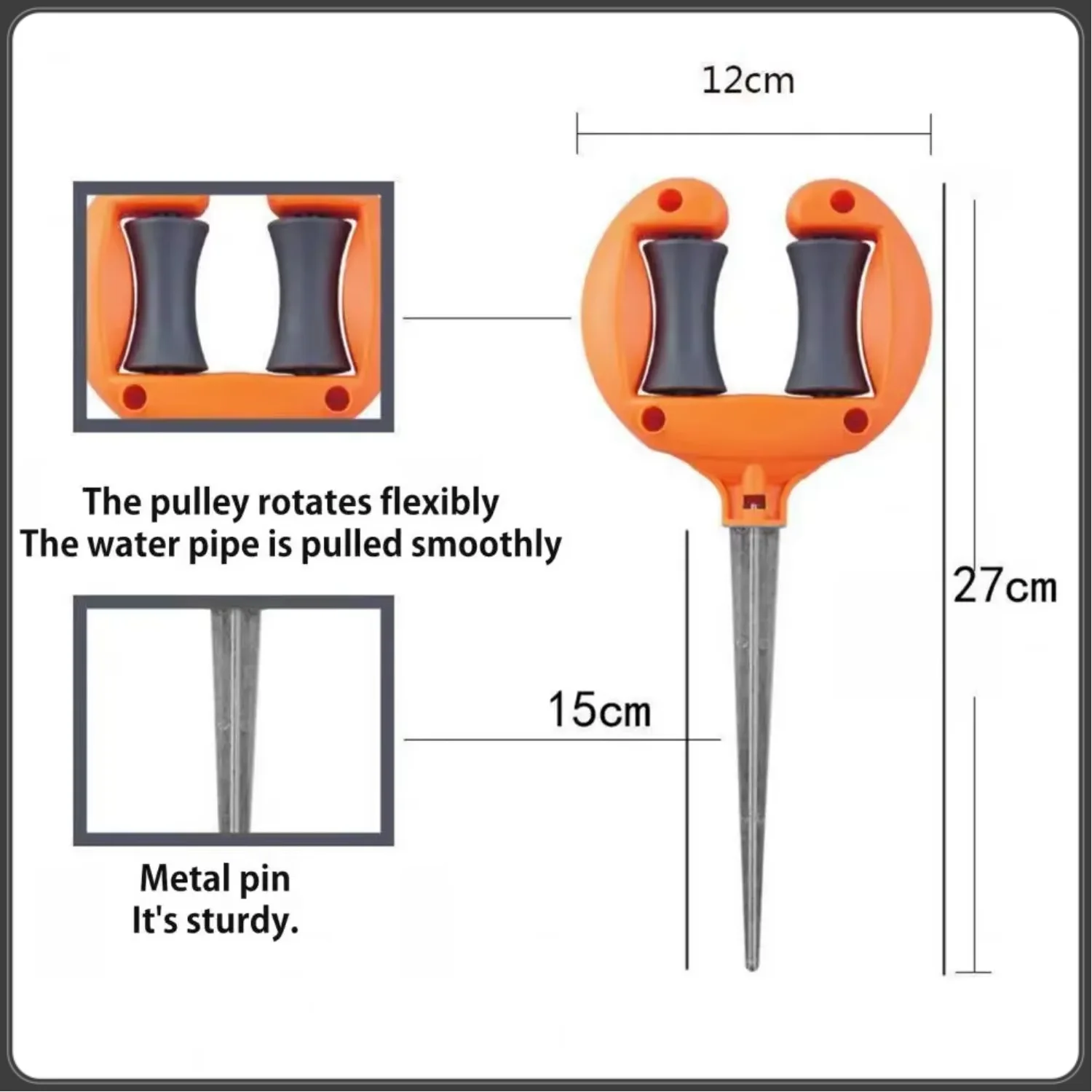 1/2pcHose Guide Spike Garden Hose Holder With Rollers Ground Insert Hose Guide Flower Beds Protects Plants For Accurate Watering
1/2pcHose Guide Spike Garden Hose Holder With Rollers Ground Insert Hose Guide Flower Beds Protects Plants For Accurate Watering