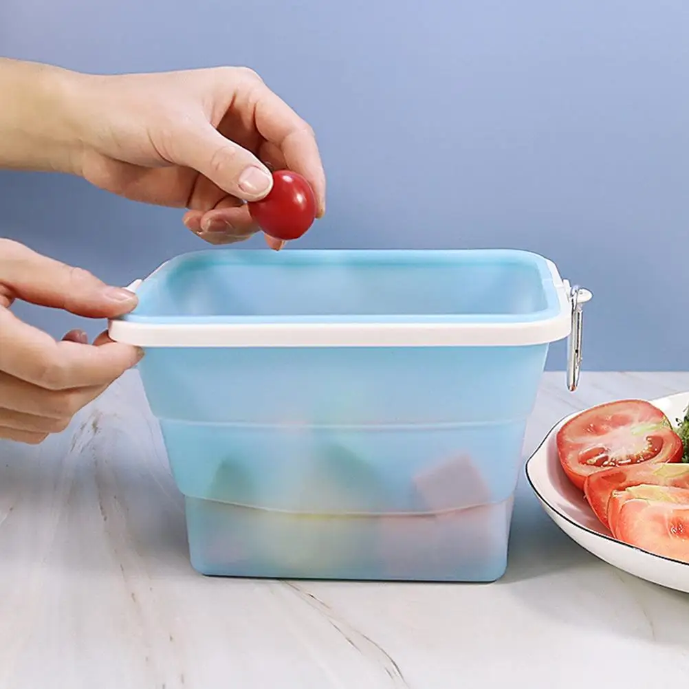Silicone Food Bag Collapsible Reusable Blue Preservation Container Storage Crisper Box for Vegetables Fish Meat Soups
Silicone Food Bag Collapsible Reusable Blue Preservation Container Storage Crisper Box for Vegetables Fish Meat Soups