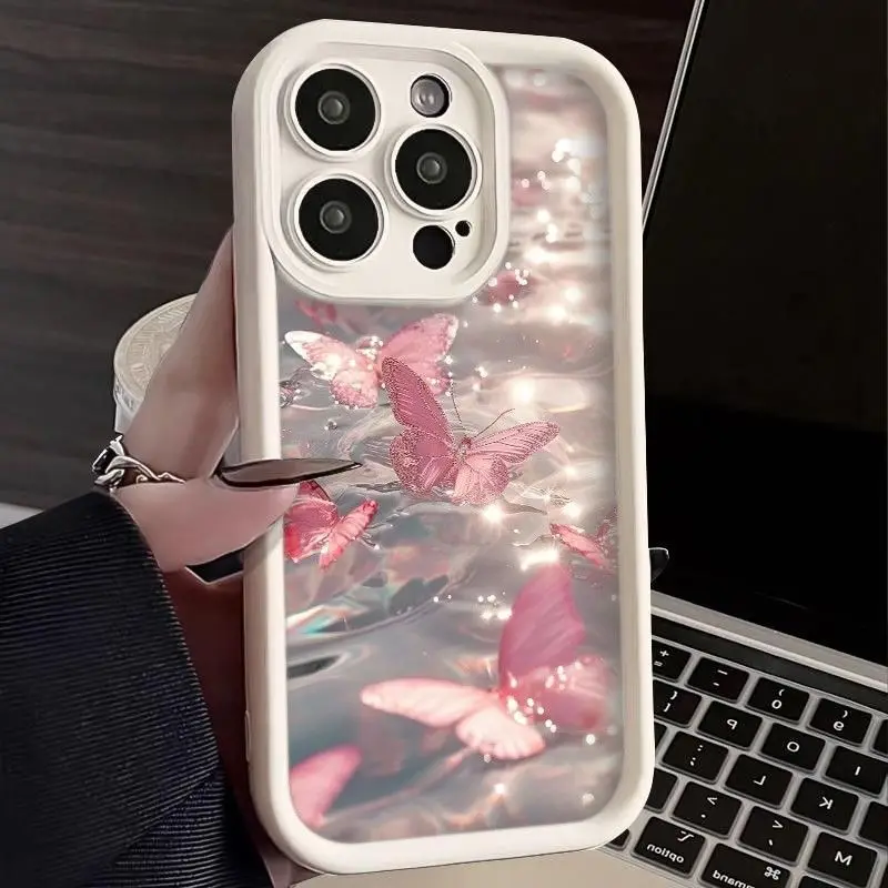 Pink butterfly ripples phone case for iPhone 16 15 14 13 12 11 Pro/ Max/Plus shock-proof rear cover anti-fingerprint
Pink butterfly ripples phone case for iPhone 16 15 14 13 12 11 Pro/ Max/Plus shock-proof rear cover anti-fingerprint