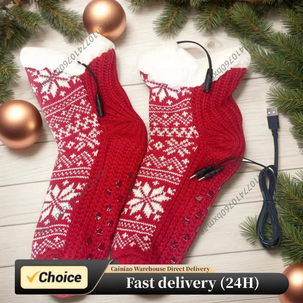 USB Heated Soft Knitted Socks Non Slip Fluffy Slipper Socks Cozy Bed Slippers Carpet Socks for Home Indoor
USB Heated Soft Knitted Socks Non Slip Fluffy Slipper Socks Cozy Bed Slippers Carpet Socks for Home Indoor