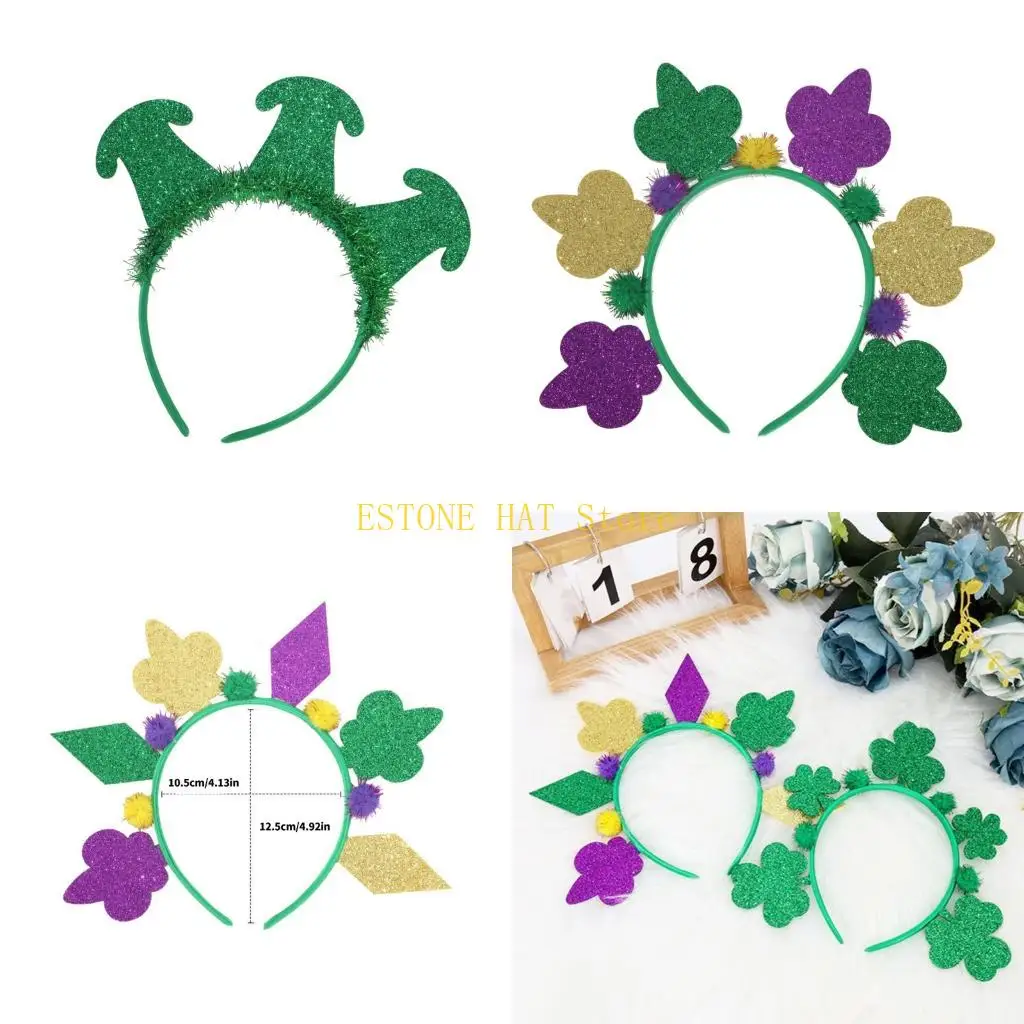 49MF Glitters Headbands Elastic Hair Accessory For Halloween Carnivals Quick Changes
49MF Glitters Headbands Elastic Hair Accessory For Halloween Carnivals Quick Changes