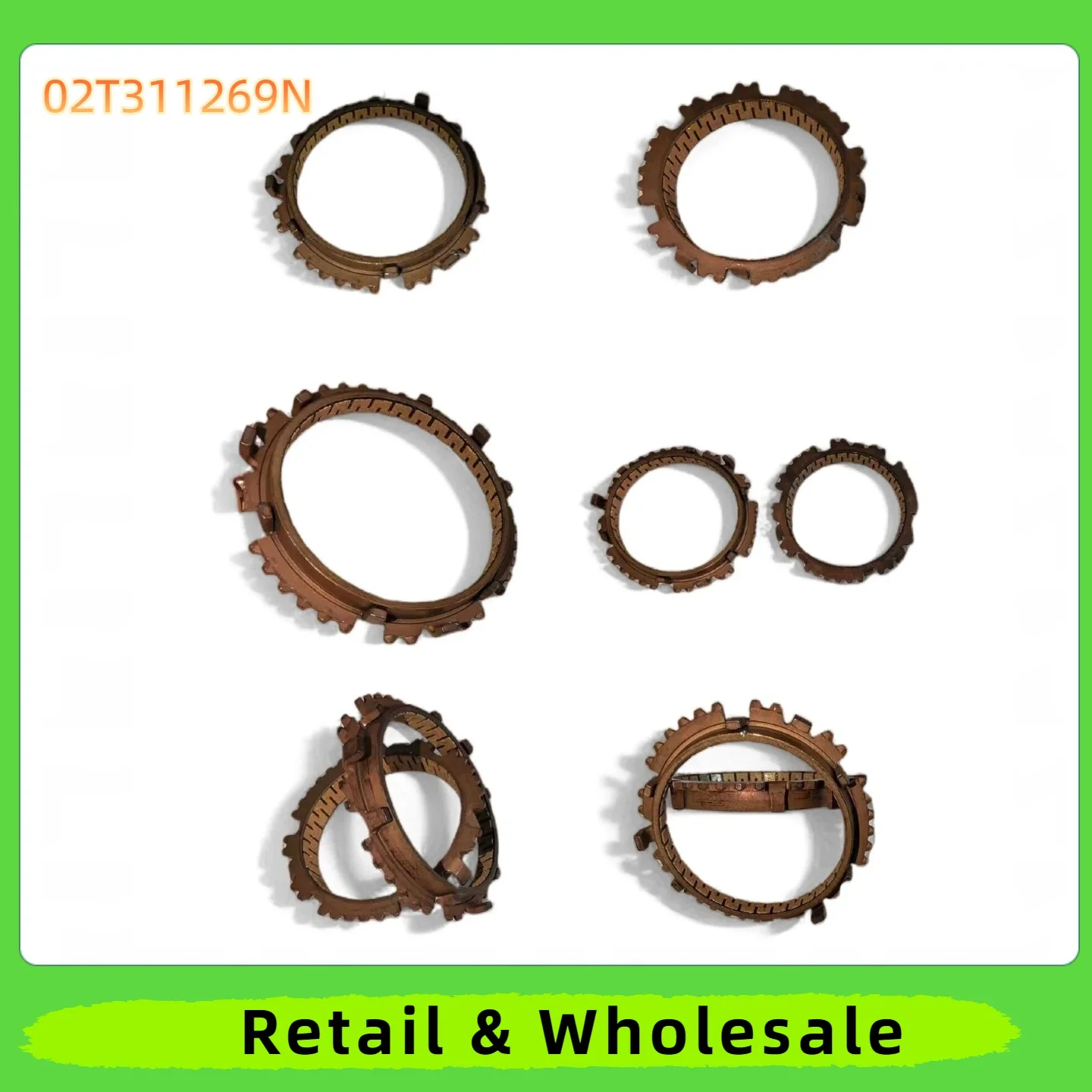2pcs 02T311269N 02T311269K 02T311269L 02T 311 269 M MQ200 Golf/R32/GTI/Rabbit 3.4-gear synchroniser ring
2pcs 02T311269N 02T311269K 02T311269L 02T 311 269 M MQ200 Golf/R32/GTI/Rabbit 3.4-gear synchroniser ring