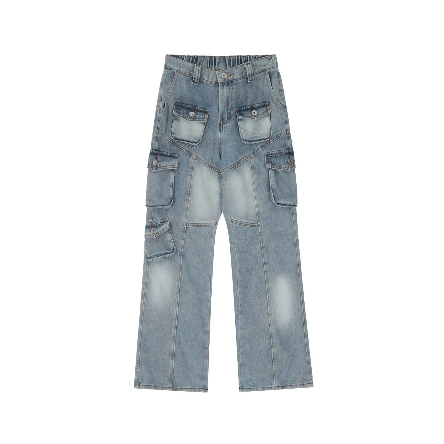 Europe and America Street Fashion Multi-pocket Denim Wide-leg Pants.New Autumn Personalized Casual Straight-leg Jeans for Women
Europe and America Street Fashion Multi-pocket Denim Wide-leg Pants.New Autumn Personalized Casual Straight-leg Jeans for Women