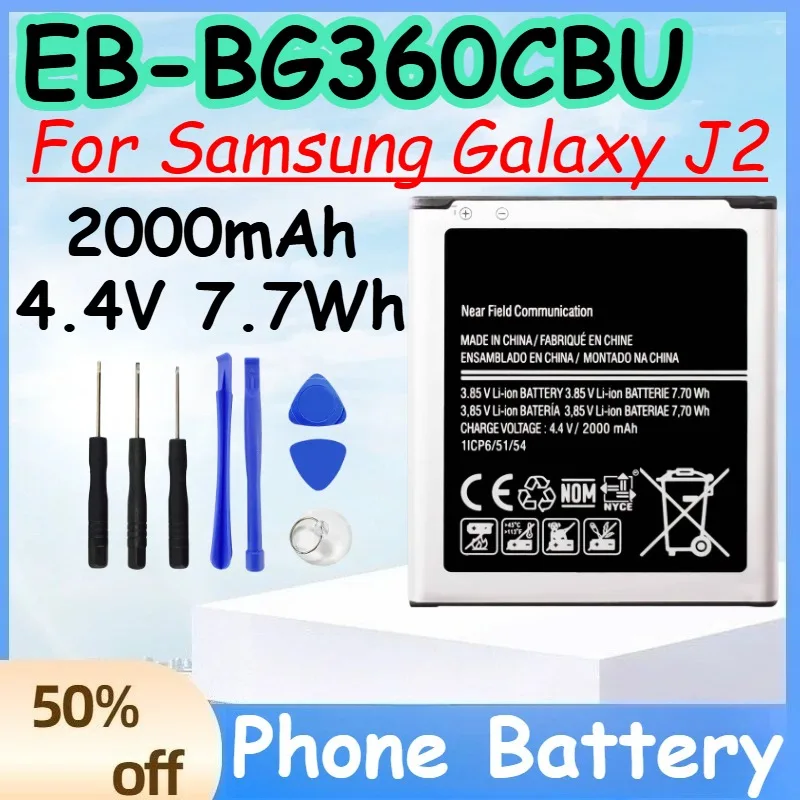 EB-BG360CBU 2000mAh 4.4V 7.7Wh Battery for Samsung Galaxy J2 Replace Mobile Phone Battery +Free Tools
EB-BG360CBU 2000mAh 4.4V 7.7Wh Battery for Samsung Galaxy J2 Replace Mobile Phone Battery +Free Tools