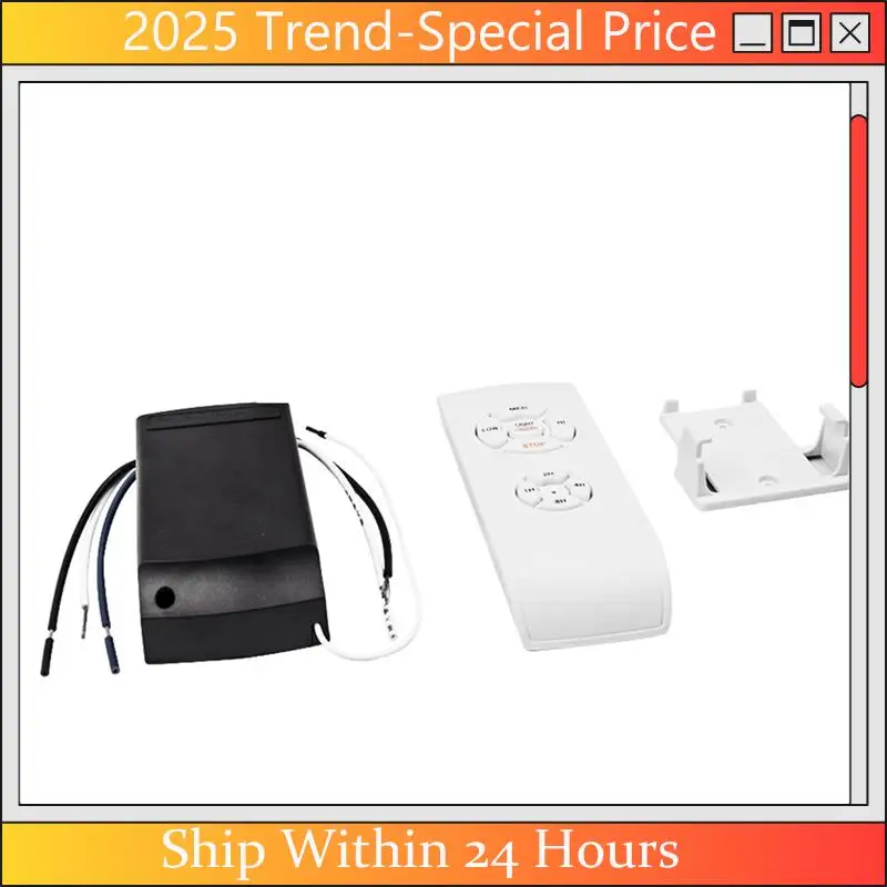 CHYY Top Ceiling Fan Lamp Remote Control Kit Adjusted Wind Speed Transmitter Receiver Timing Control Switch 110V White&Black 1Se
CHYY Top Ceiling Fan Lamp Remote Control Kit Adjusted Wind Speed Transmitter Receiver Timing Control Switch 110V White&Black 1Se