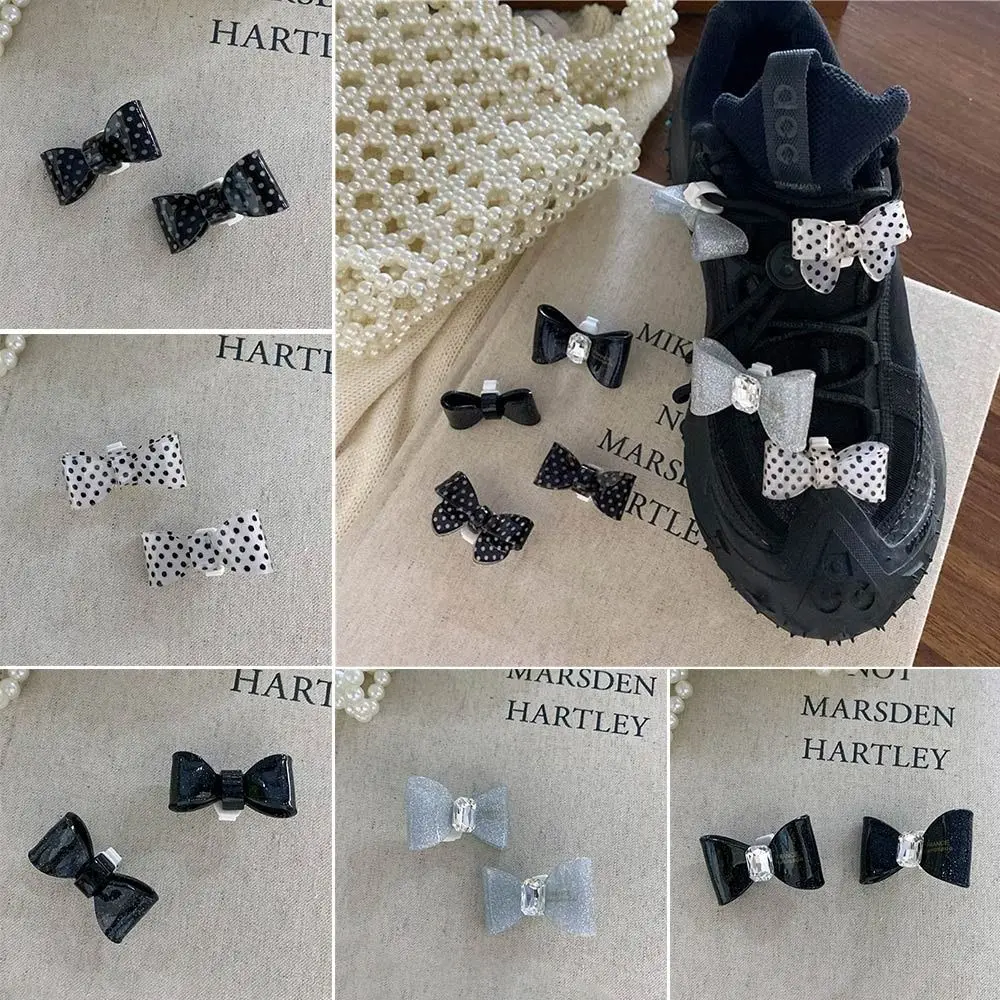 Korean Style Black White Dots Bowknot Shoe Buckle Charms Bright Bow Shoes Decorations Elegant Shoelaces Clips Girls 
Korean Style Black White Dots Bowknot Shoe Buckle Charms Bright Bow Shoes Decorations Elegant Shoelaces Clips Girls