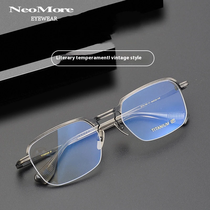 High Quality Half Frame Eyewear Titanium Alloy Prescription Reading Glasses Frame Men with Multi Focus Progressive Glasses
High Quality Half Frame Eyewear Titanium Alloy Prescription Reading Glasses Frame Men with Multi Focus Progressive Glasses