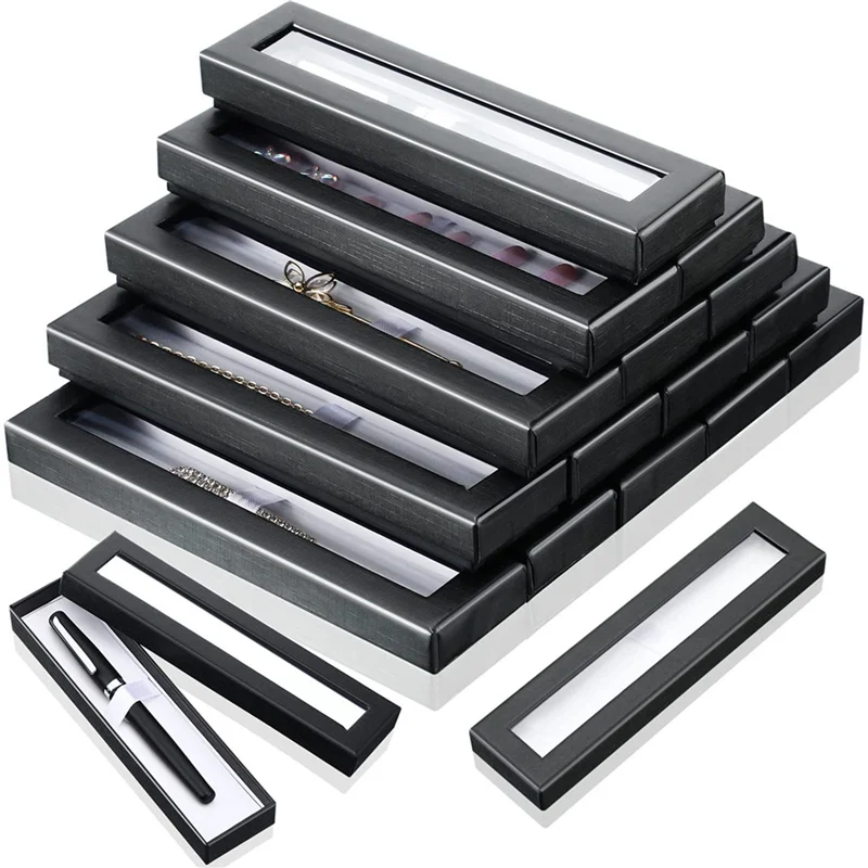 64 Pieces Empty Pen Gift Box Black Cardboard Case With Clear Window For Jewelry Pencil Ballpoint Fountain Pen Display
64 Pieces Empty Pen Gift Box Black Cardboard Case With Clear Window For Jewelry Pencil Ballpoint Fountain Pen Display