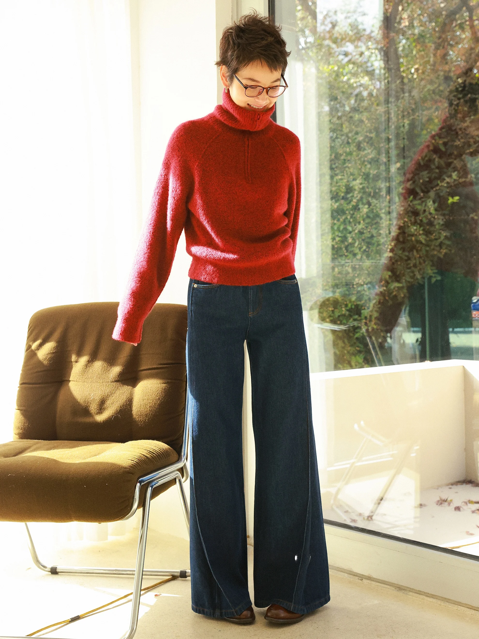 Женские джинсы MsDidion с высокой талией, из чистого хлопка, на флисовой подкладке, широкие штанины, без стрейча, комфортная посадка
Женские джинсы MsDidion с высокой талией, из чистого хлопка, на флисовой подкладке, широкие штанины, без стрейча, комфортная посадка