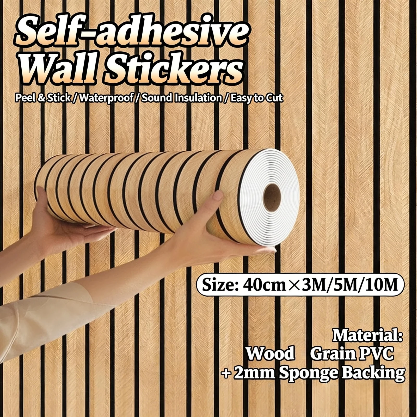 10/5/3M Self-adhesive Waterproof Thick Wallpaper Luxury for Living Room Wood Grille Wall Sticker Background Wall Decor Wallboard
10/5/3M Self-adhesive Waterproof Thick Wallpaper Luxury for Living Room Wood Grille Wall Sticker Background Wall Decor Wallboard