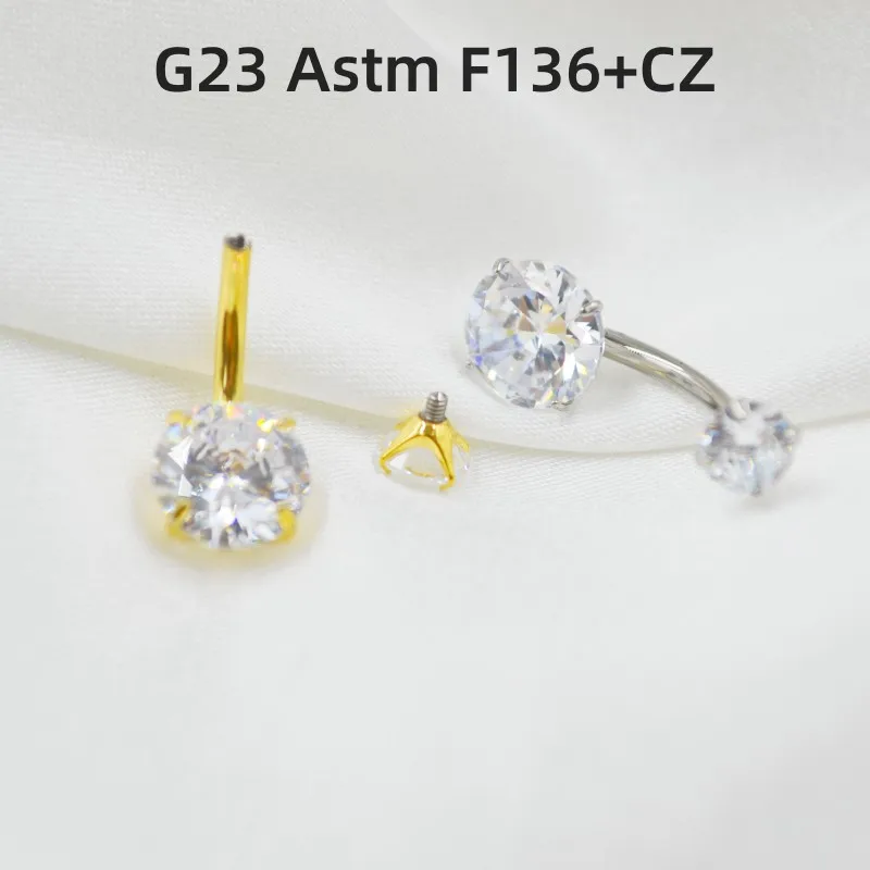 20PCS G23 Titanium Astm F136 Round CZ Navel Belly Button Body Piercing Jewelry 14G Barbells Rings
20PCS G23 Titanium Astm F136 Round CZ Navel Belly Button Body Piercing Jewelry 14G Barbells Rings