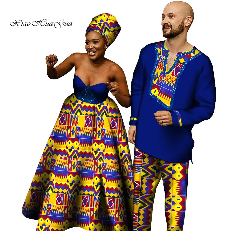 African Clothes for Couple African Print Clothing Men Suits Women Off Shoulder Dress African Clothing for Wedding Party WYQ628
African Clothes for Couple African Print Clothing Men Suits Women Off Shoulder Dress African Clothing for Wedding Party WYQ628
