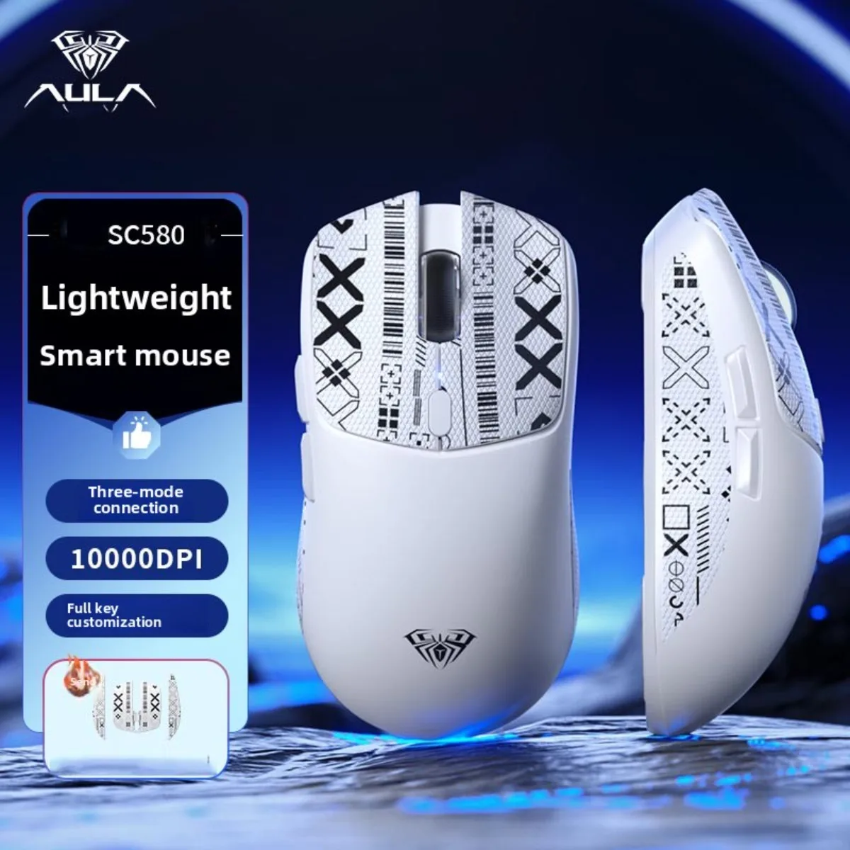 Wireless Gaming Mouse AULA SC580 Macro Programming Tri-mode Rechargeable 10000 DPI E-sports Bluetooth Mouse Gaming Accessories
Wireless Gaming Mouse AULA SC580 Macro Programming Tri-mode Rechargeable 10000 DPI E-sports Bluetooth Mouse Gaming Accessories