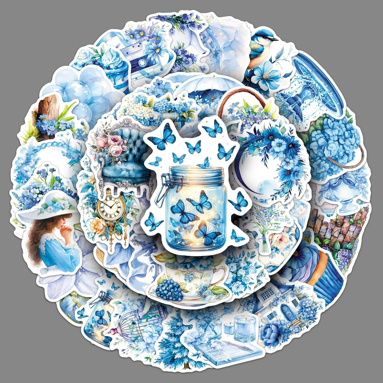 50PCS Cartoon Blue INS Style Stickers Creative Decoration Mobile Phone Case Notebook Water Cup Skateboard Waterproof Toys Gifts
50PCS Cartoon Blue INS Style Stickers Creative Decoration Mobile Phone Case Notebook Water Cup Skateboard Waterproof Toys Gifts
