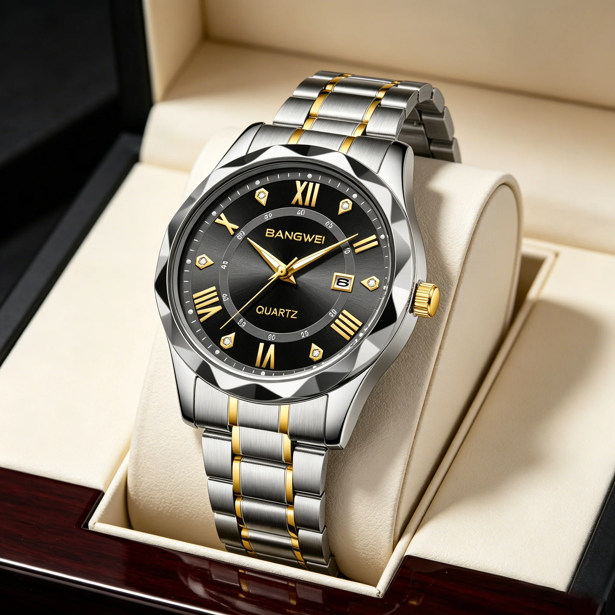 BANGWEI Quartz Watch For Men Luxury Calendar Waterproof Business Men's Wristwatch Luminous Big Dial Simple Man Watch hombre
BANGWEI Quartz Watch For Men Luxury Calendar Waterproof Business Men's Wristwatch Luminous Big Dial Simple Man Watch hombre