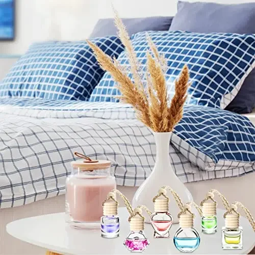60 Pieces 8ml Empty Glass Hanging Diffuser Bottles With Wooden Caps For Car Air Freshener And Aromatherapy Use
60 Pieces 8ml Empty Glass Hanging Diffuser Bottles With Wooden Caps For Car Air Freshener And Aromatherapy Use