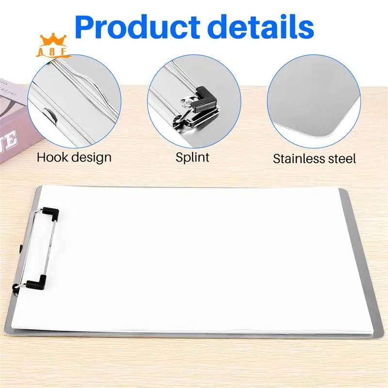 A08E-Metal Clipboard Folder A4 Stainless Steel Clip Board Bill Storage Folder Writing File Board Menu Splint For Business
A08E-Metal Clipboard Folder A4 Stainless Steel Clip Board Bill Storage Folder Writing File Board Menu Splint For Business