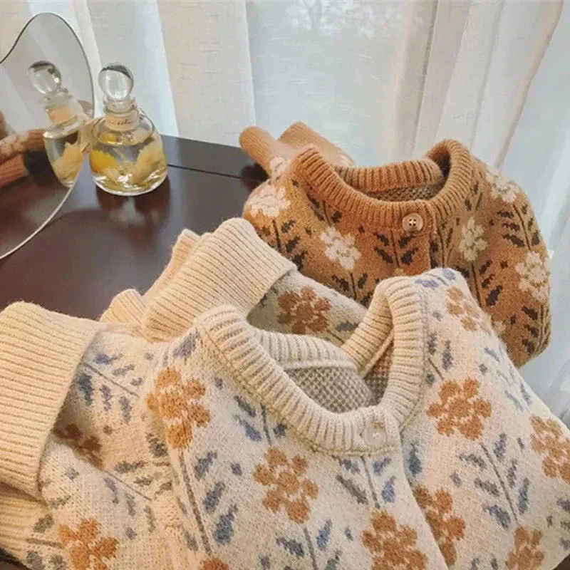 Vintage Floral Knitted Cardigan Women Streetwear Print Sweater Coat Winter Korean Long Sleeve Jumpers Casual Knitwear Tops New
Vintage Floral Knitted Cardigan Women Streetwear Print Sweater Coat Winter Korean Long Sleeve Jumpers Casual Knitwear Tops New