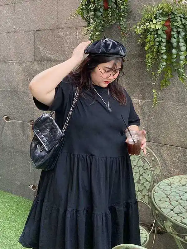 plus Size Summer Dress Women's Loose Fitting Short Sleeve Midi Dress City Commute Casual PVC Fabric Cleanfit Style A-Line Skirt
plus Size Summer Dress Women's Loose Fitting Short Sleeve Midi Dress City Commute Casual PVC Fabric Cleanfit Style A-Line Skirt