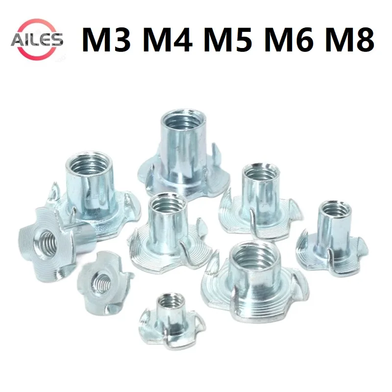 Zinc Plated Tee Nuts M3 M4 M5 M6 M8 Cold Forging Thickened Four Claw Nuts Blind Pronged Insert Furniture Nuts
Zinc Plated Tee Nuts M3 M4 M5 M6 M8 Cold Forging Thickened Four Claw Nuts Blind Pronged Insert Furniture Nuts