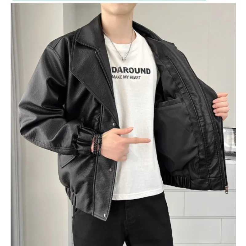 Мужская флисовая утолщенная искусственная двухсекционная куртка из искусственной кожи, зимняя повседневная модная короткая кожаная куртка, куртка из искусственной кожи
Мужская флисовая утолщенная искусственная двухсекционная куртка из искусственной кожи, зимняя повседневная модная короткая кожаная куртка, куртка из искусственной кожи