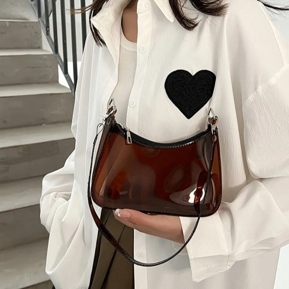 Simple Jelly Color PVC Transparent Shoulder Bag Clear Zipper Crossbody Bag Korean Style Transparent Handbag Girl
Simple Jelly Color PVC Transparent Shoulder Bag Clear Zipper Crossbody Bag Korean Style Transparent Handbag Girl