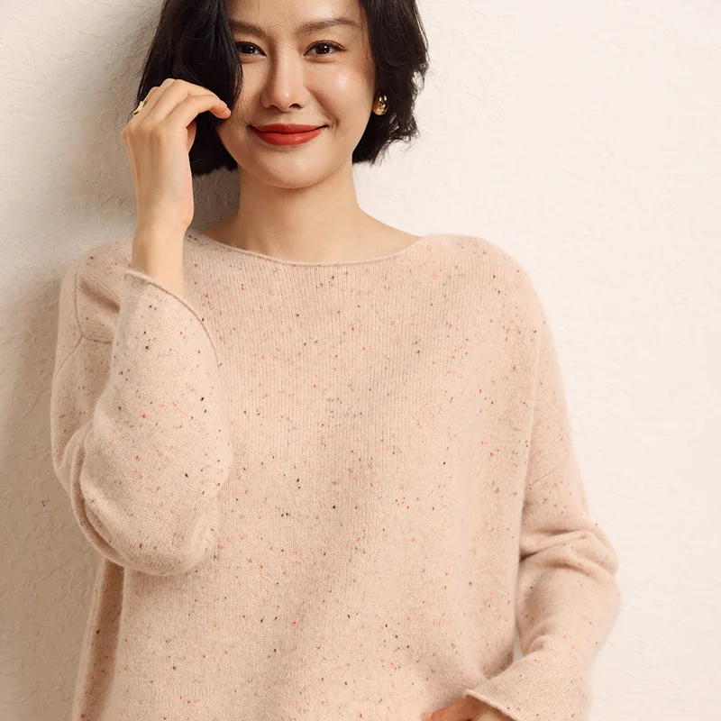 Spring and Autumn New First Line Ready to Wear Woolen Sweater Women's 100% Cashmere Round Neck Sweater Fashion Knitted Hoodie
Spring and Autumn New First Line Ready to Wear Woolen Sweater Women's 100% Cashmere Round Neck Sweater Fashion Knitted Hoodie