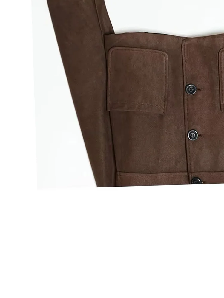 HH Woman Elegant Single Breasted Pocket Decoration Short Coat Female Lapel Long Sleeves Street Style Suede Winter Blazer Jacket
HH Woman Elegant Single Breasted Pocket Decoration Short Coat Female Lapel Long Sleeves Street Style Suede Winter Blazer Jacket