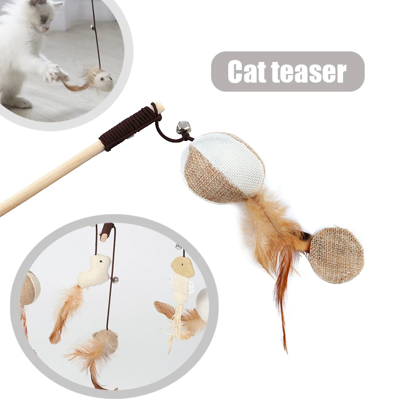 Funny Kitten Cat Teaser Interactive Toy Rod with Bell and Feather Toys for Cats Teaser Interactive Toy Rod Pet Cats Toys Stick
Funny Kitten Cat Teaser Interactive Toy Rod with Bell and Feather Toys for Cats Teaser Interactive Toy Rod Pet Cats Toys Stick