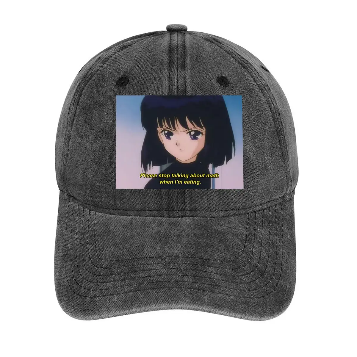 Anime - style girl with the text Please stop talking about math for a pop - culture - or themed - id Washed Baseball Cap
Anime - style girl with the text Please stop talking about math for a pop - culture - or themed - id Washed Baseball Cap