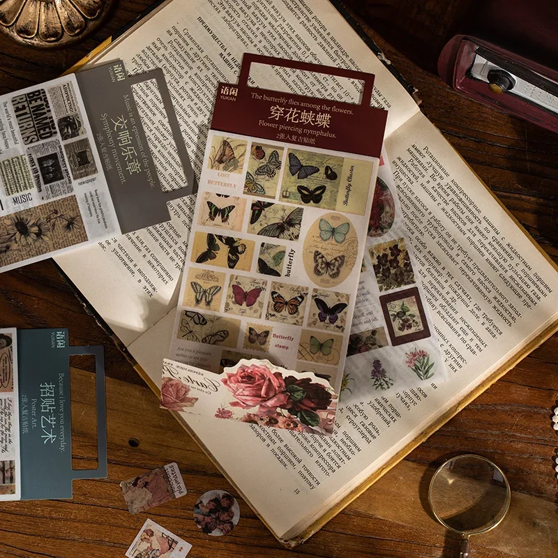 2Sheet Stickers Material Base Paper Romantic series retro literary hand account DIY material decorative stickers 215*105mm
2Sheet Stickers Material Base Paper Romantic series retro literary hand account DIY material decorative stickers 215*105mm
