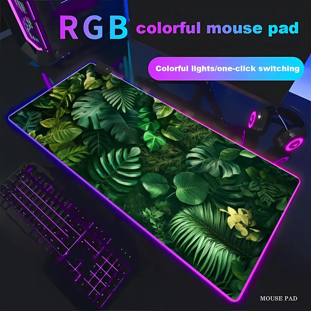 HYBXAXC Tropical Monstera Leaf Mouse Pad Large Green Plant Desk for Gaming Office Beautiful RGB Gaming Mouse Pad Gamer LED Light
HYBXAXC Tropical Monstera Leaf Mouse Pad Large Green Plant Desk for Gaming Office Beautiful RGB Gaming Mouse Pad Gamer LED Light