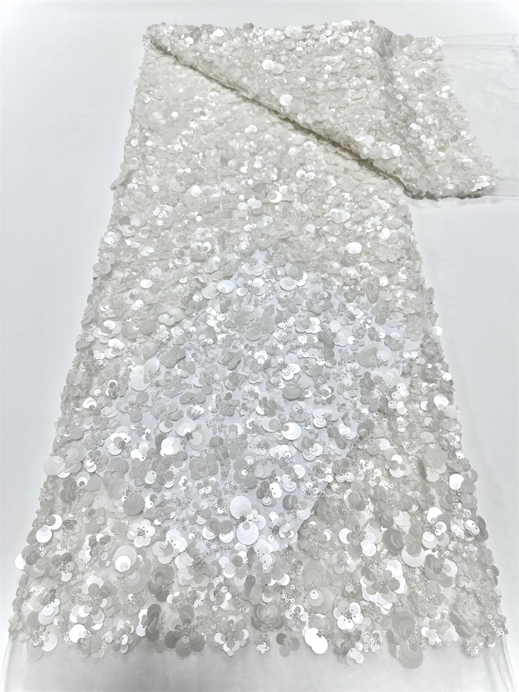 Luxury African Sequins Beaded Lace Fabric 2025 High Quality Groom Nigerian Wedding Bridal Embroidery French Tulle Lace
Luxury African Sequins Beaded Lace Fabric 2025 High Quality Groom Nigerian Wedding Bridal Embroidery French Tulle Lace