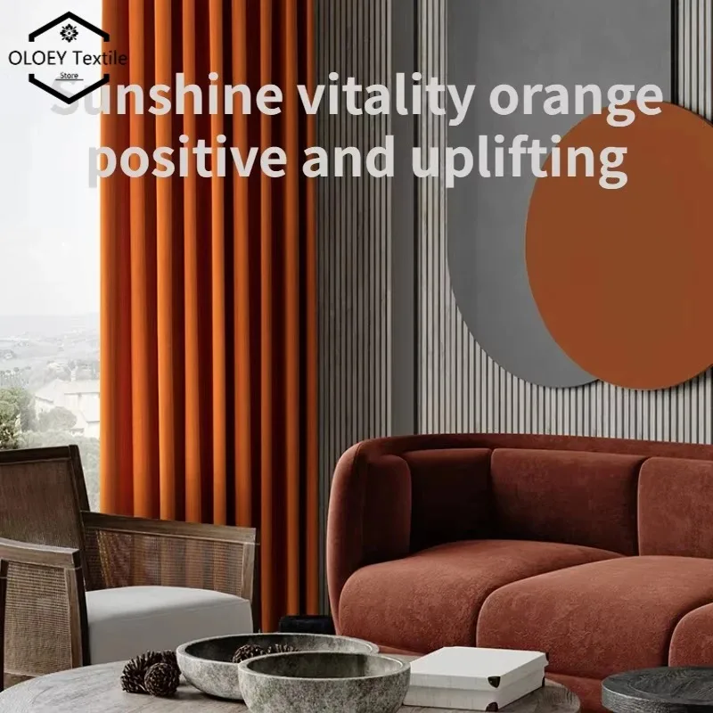 Luxury Nordic Minimalist Blackout Velvet Curtains for Bedroom Living Room Orange Home Decor Custom Tulle and Valance
Luxury Nordic Minimalist Blackout Velvet Curtains for Bedroom Living Room Orange Home Decor Custom Tulle and Valance