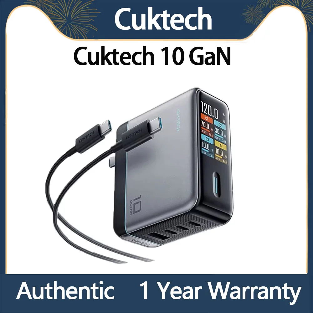 100% Original CUKTECH 10 Super Electric Energy Charger PD3.0 Ultra-120 W GaN Multi-Port-Schnellladegerät mit Bildschirm New!
100% Original CUKTECH 10 Super Electric Energy Charger PD3.0 Ultra-120 W GaN Multi-Port-Schnellladegerät mit Bildschirm New!