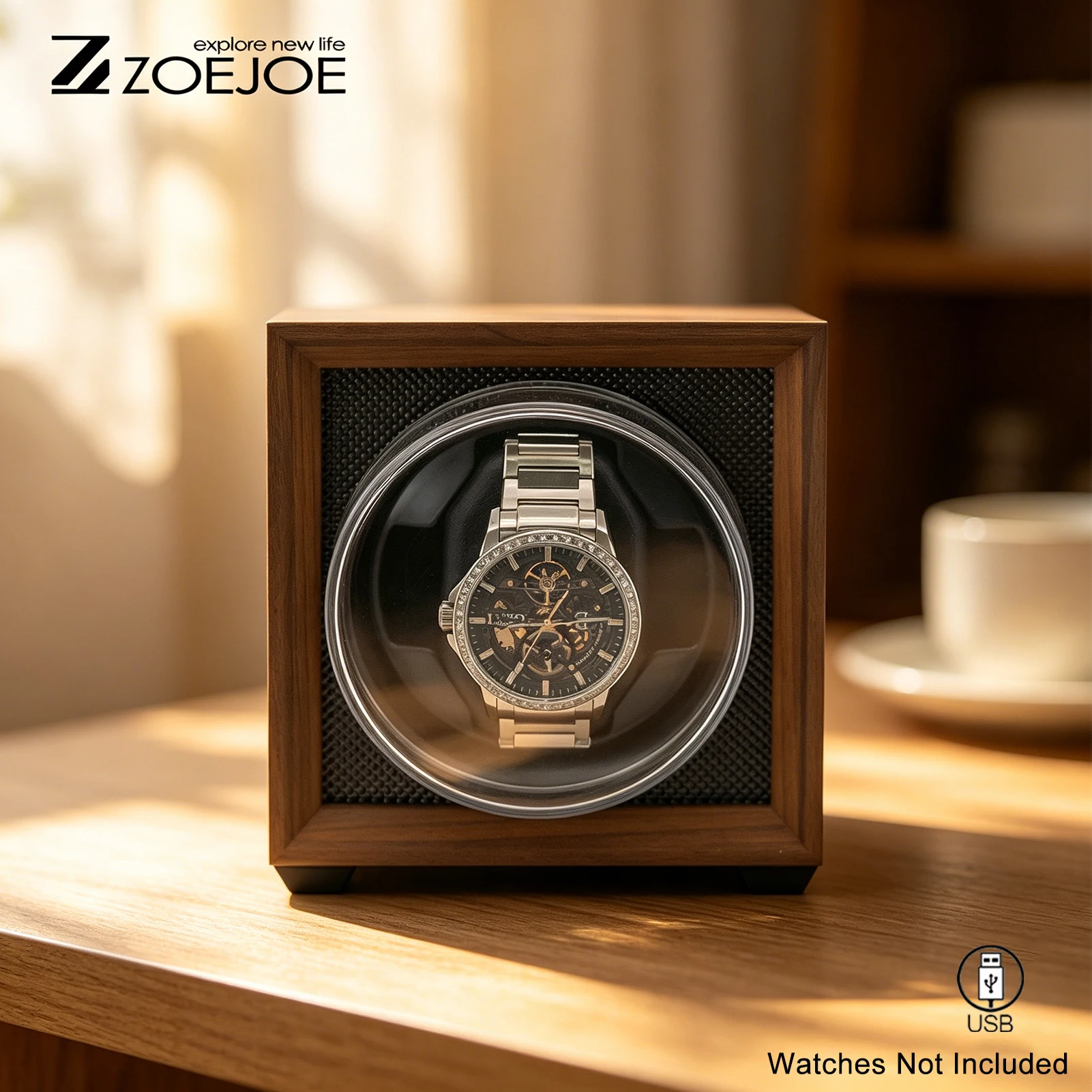 ZOEJOE Single Slot Automatic Watch Winder Pu leather USB Cable Watch Winders With Soft Pillow Birthday Gifts For Friends
ZOEJOE Single Slot Automatic Watch Winder Pu leather USB Cable Watch Winders With Soft Pillow Birthday Gifts For Friends