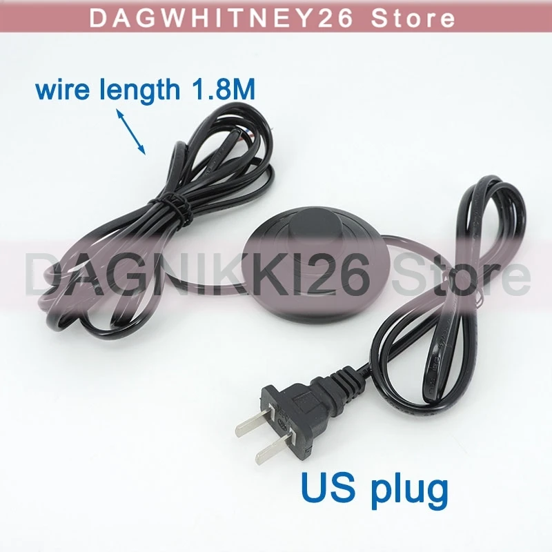 Адаптер питания переменного тока 60 Вт, 1,8 м, ножной переключатель, стандартный удлинительный кабель, вилка стандарта США, американские 2-ядерные настольные торшеры 
Адаптер питания переменного тока 60 Вт, 1,8 м, ножной переключатель, стандартный удлинительный кабель, вилка стандарта США, американские 2-ядерные настольные торшеры