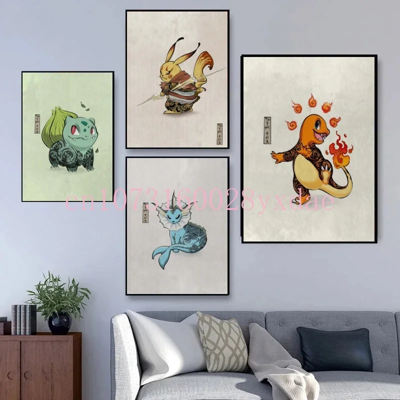 Постер с героями мультфильмов и аниме, покемон, Пикачу, акварельный рисунок, украшение для детской комнаты, настенная картина, подарок для детей
Постер с героями мультфильмов и аниме, покемон, Пикачу, акварельный рисунок, украшение для детской комнаты, настенная картина, подарок для детей